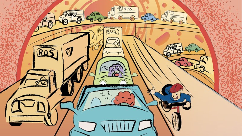 An illustration shows slow proteins in a traffic jam